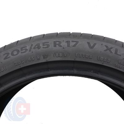 4. 205 45 17 1x CONTINENTAL 205/45 R17  88V XL PremiumContact 6 Sommerreifen 2021 7mm  WIE NEU