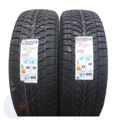 2 x BRIDGESTONE 245/70 R16 111T Blizzak LM-80 Evo Winterreifen 2018 VOLL Wie Neu