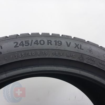 4. 245 40 19 2x CONTINENTAL 245/40 R19 98V WinterContact TS870P Winterreifen 2022, 2025 7,5-7,8mm
