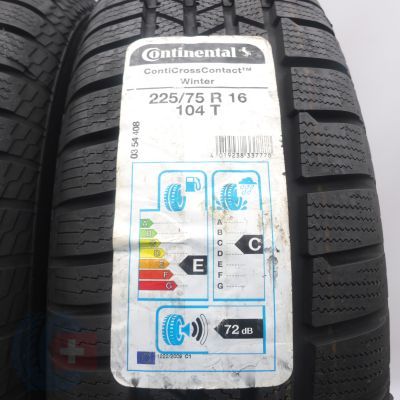 3. 225 75 16 4x CONTINENTAL 225/75 R16 104T ContiCrossContact Winterreifen 2020 WIE NEU VOLL