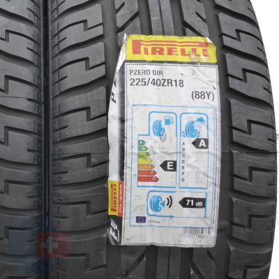 2. 225 40 18 2x PIRELLI 225/40 R18 88Y PZero Direzionale Sommerreifen 2017 UNGEBRAUCHT
