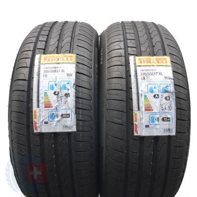 205 55 17 2x PIRELLI 205/55 R17 95V XL J Cinturato P7 Sommerreifen 2020 VOLL WIE NEU