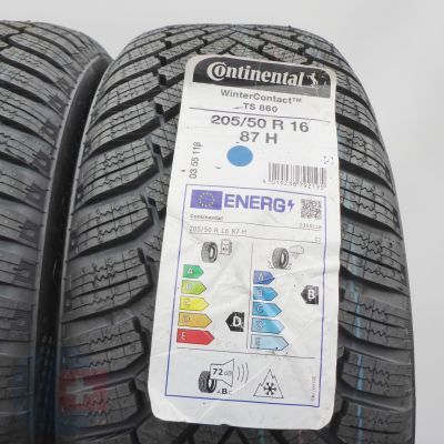 3. 205 50 16 2x CONTINENTAL 205/50 R16  87H WinterContact TS 860 Winterreifen 2022 VOLL 