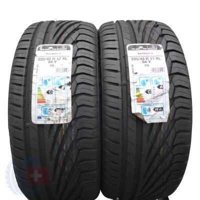 225 45 17 2x UNIROYAL 225/45 R17 94Y XL RainSport 3 Sommerreifen 2019 WIE NEU VOLL