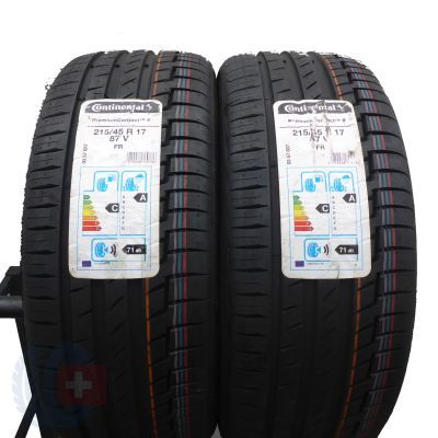 4. 4 x CONTINENTAL 215/45 R17 87V PremiumContact 6 Sommerreifen 2020 WIE NEU VOLL