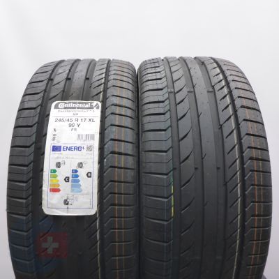 245 45 17 2x CONTINENTAL 245/45 R17 99Y XL ContiSportContact5 MO Sommerreifen 2022 WIE NEU VOLL