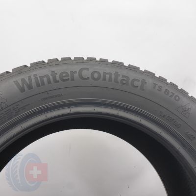 4.  205 55 16 2x CONTINENTAL  205/55 R16  91T WinterContact TS 870 Winterreifen  2022 8,2mm