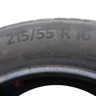 6. 215 55 16 4x CONTINENTAL 215/55 R16 93V EcoContact 6 Sommerreifen 2020 VOLL Wie Neu