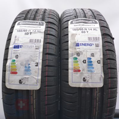 165 65 14 4x CONTINENTAL 165/65 R14 83T XL ContiEcoContact 5 Sommerreifen 2022 Ungebraucht  