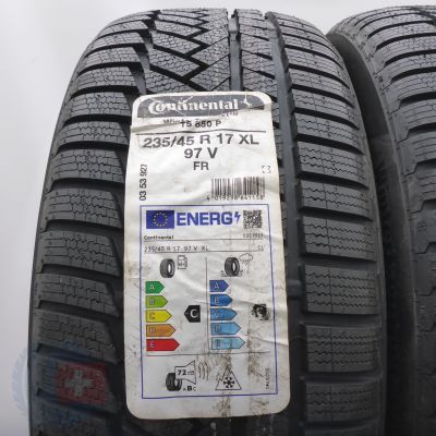 2. 235 45 17 2x CONTINENTAL 235/45 R17 97V XL WinterContact TS 850 P Winterreifen 2022 Ungebraucht     
