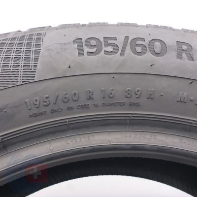 7. 195 60 16 4x CONTINENTAL 195/60 R16 89H WinterContact Ts860 Winterreifen 2020 VOLL