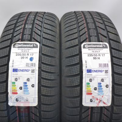 235 55 17 2x CONTINENTAL 235/55 R17 99H WinterContact TS 870 P Winterreifen 2023 VOLL WIE NEU  