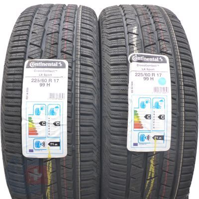 2 x CONTINENTAL 225/60 R17 99H CrossContact LX Sport Sommerreifen M+S 2020 WIE NEU VOLL