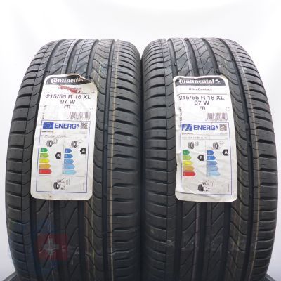4. 215 55 16 4x CONTINENTAL 215/55 R16 97W XL UltrContact Sommerreifen 2023 VOLL WIE NEU 