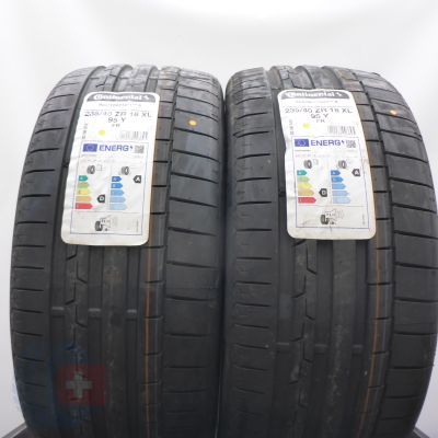 4. 235 40 18 4x CONTINENTAL 235/40 ZR18 95Y XL SportContact 6 Sommerreifen 2022 Ungebraucht   