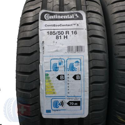 2. 185 50 16 2x CONTINENTAL 185/50 R16 81H ContiEcoContact 5 Sommerreifen 2018 VOLL 