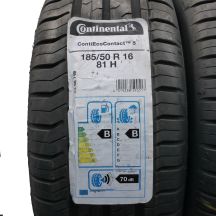 2. 185 50 16 2x CONTINENTAL 185/50 R16 81H ContiEcoContact 5 Sommerreifen 2018 VOLL 