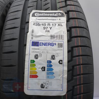 2. 235 45 17 4x CONTINENTAL 235/45 R17 97Y XL PremiumContact6 Sommerreifen 2021 VOLL