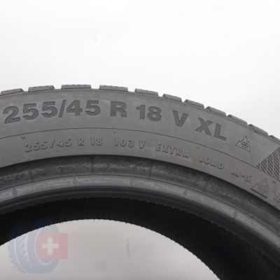 4.  255 45 18 1x CONTINENTAL 255/45 R18 103V XLWinterContact TS 850 P Winterreifen 2021 8mm 