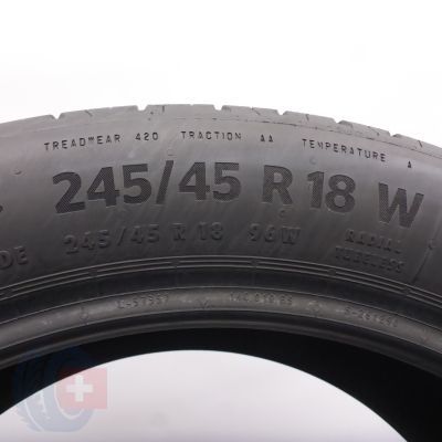 4. 245 45 18 2x CONTINENTAL 245/45 R18 96W EcoContact6 Sommerreifen 2023 5,8-6mm