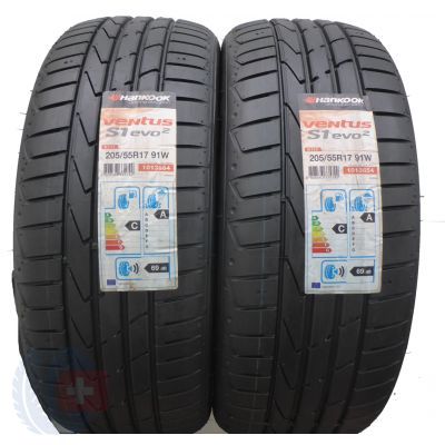 3. 4 x HANKOOk 205/55 R17 91W Ventus S1 Evo 2 Sommerreifen  2018 VOLL WIE NEU