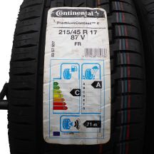 2. 4 x CONTINENTAL 215/45 R17 87V PremiumContact 6 Sommerreifen 2020 WIE NEU VOLL