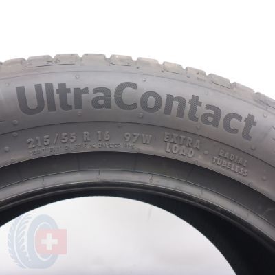 6. 215 55 16 4x CONTINENTAL 215/55 R16 97W XL UltrContact Sommerreifen 2023 VOLL WIE NEU 