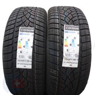 2 x DUNLOP 225/50 R18 99H XL SP Winter Sport 3D AO Winterreifen 2022 WIE NEU VOLL