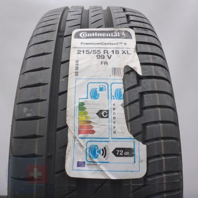 215 55 18 1x CONTINENTAL 215/55 R18 99V XL PremiumContact 6 Sommerreifen 2020 VOLL 