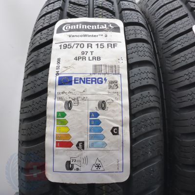 2. 195 70 15 4x CONTINENTAL 195/70 R15 97T VancoWinter 2 Reinforced Winterreifen 2022 Ungebraucht  