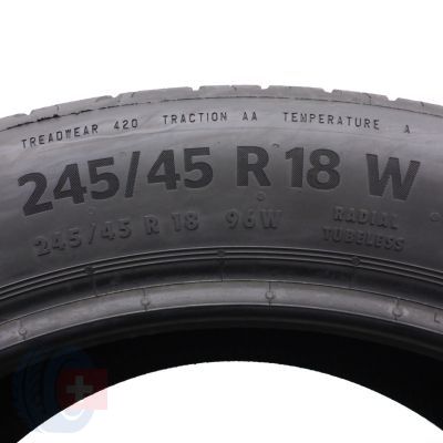 2. 245 45 18 1x CONTINENTAL 245/45 R18 96W EcoContact 6 Seal Sommerreifen 6mm 2022