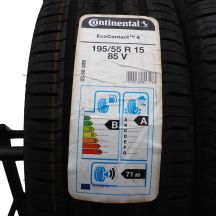 2. 2 x CONTINENTAL 195/55 R15 85V EcoContact 6 Sommerreifen 2018 WIE NEU VOLL