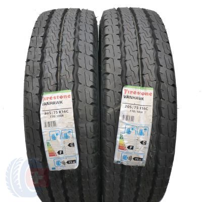 205 75 16C 2x FIRESTONE 205/75 R16C 110/108R Vanhawk Sommerreifen 2016 UNGEBRAUCHT