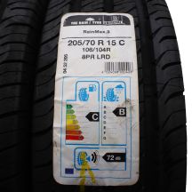 2. 205 70 15C 2x UNIROYAL 205/70 R15C 106/104R RainMax 3 Sommerreifen 2018 VOLL Wie Neu