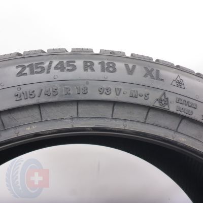 6. 215 45 18 2x CONTINENTAL 215/45 R18 93V XL WinterContact TS 870 P Winterreifen 2022/23 Ungebraucht  