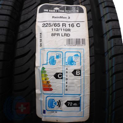 2. 225 65 16C 4x UNIROYAL 225/65 R16C 112/110R RainMax 3 Sommerreifen 2018/19 VOLL Wie Neu