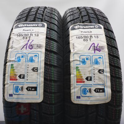  165 80 13 2x BARUM 165/80 R13 83T Polaris 3 Winterreifen 2016 Ungebraucht  