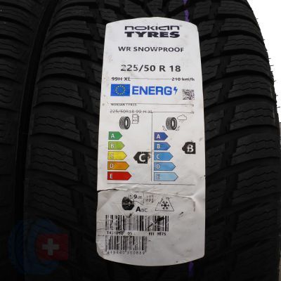 3. 4 x NOKIAN 225/50 R18 99H XL WR Snowproof Winterreifen 2022 WIE NEU VOLL