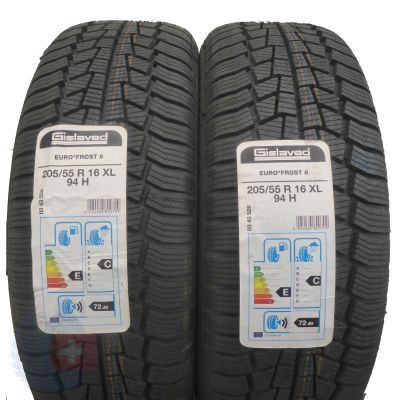 2 x GISLAVED 205/55 R16 94H XL Euro Frost 6 Winterreifen  2020 VOLL WIE NEU 