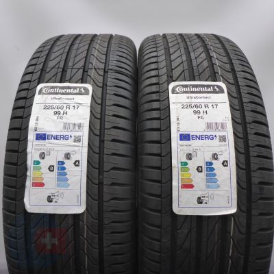 4. 225 60 17 4x CONTINENTAL 225/60 R17 99H UltraContact Sommerreifen 2022 Ungebraucht   