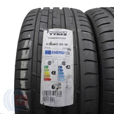 2. 235 40 18 4x NOKIAN 235/40 ZR18 95Y XL Powerproof Sommerreifen 2021 WIE NEU VOLL