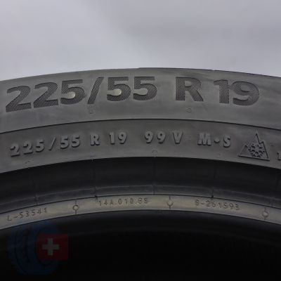 7.  225 55 19 2x CONTINENTAL 225/55 R19  99V WinterContact TS 870 P Winterreifen 2022 8mm 