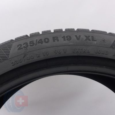 6. 235 40 19 4x CONTINENTAL 235/40 R19 96V XL WinterContact TS 850 P Winterreifen 2016 7,2-7,5mm