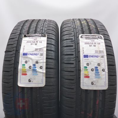 205 55 16 2x Continental 205/55 R16 91W EcoContact 6 RFT BMW Sommerreifen 2022 VOLL 