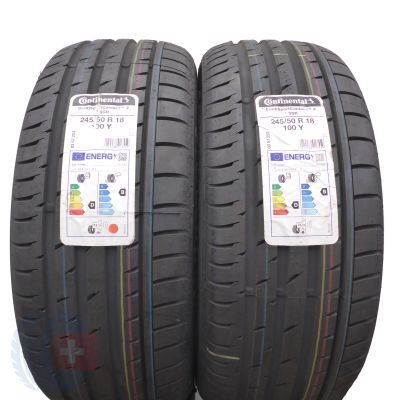 4. 245 50 18 4x CONTINENTAL 245/50 R18 100Y ContiSportContact 3 RSC BMW Sommerreifen 2022 VOLL Wie Neu