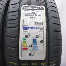 2. 225 40 18 2x CONTINENTAL 225/40 R18 88Y XL ContiSportContact5 RunFlat BMW Sommerreifen 2022 VOLL