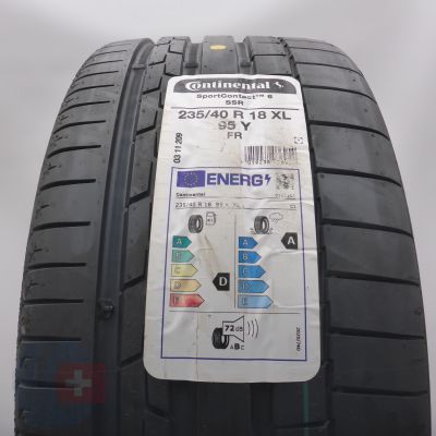 235 40 18 1x CONTINENTAL 235/40 R18  95Y XL SportContact 6 RFT Sommerreifen 2022 VOLL 