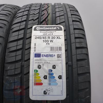 3.  245 45 20 2x CONTINENTAL 245/45 R20 103W XL CrossContact UHP M+S  Sommerreifen 2021 VOLL 
