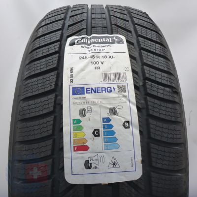 245 45 18 1x CONTINENTAL 245/45 R18 100V XL WinterContact Ts870P Winterreifen 2024 VOLL