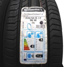 2. 4 x CONTINENTAL 235/50 R17 96W XL ContiSportContact 5 Sommerreifen 2019 WIE NEU 